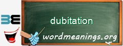 WordMeaning blackboard for dubitation